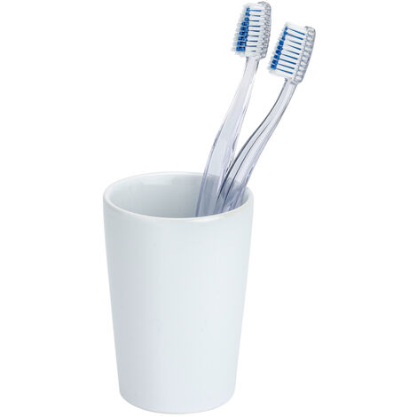 WENKO Vaso cepillos de dientes portacepillo higiene pasta dental baño Ida  blanco