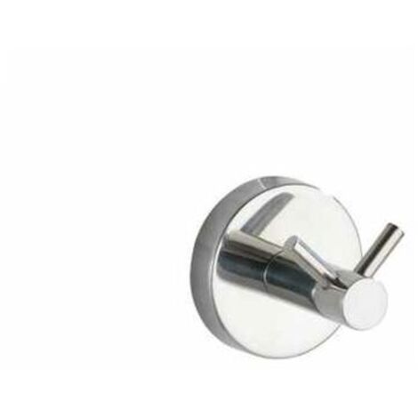 WENKO Wandhaken Duo Bosio Edelstahl glänzend, rostfrei, Silber glänzend, Edelstahl rostfrei glänzend