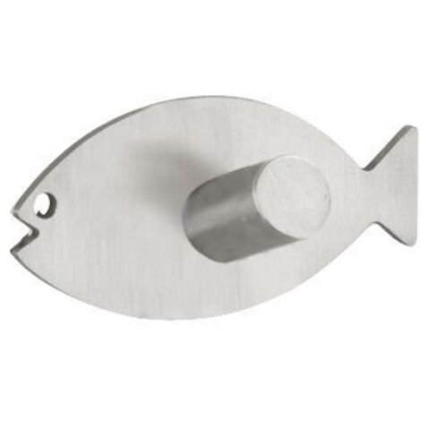 Wenko Wandhaken Fish Edelstahl, chrom, 2er-Set Handtuchhaken