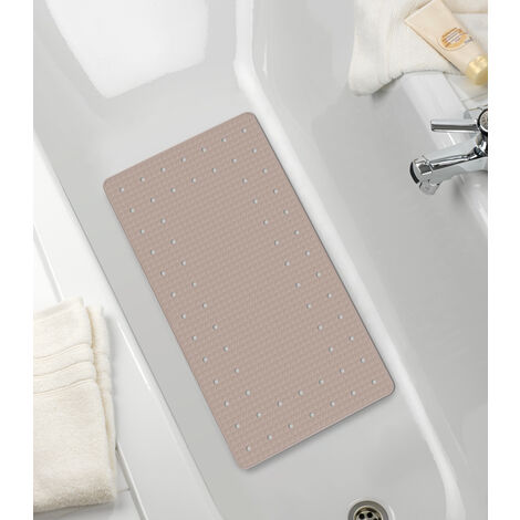 WENKO Wanneneinlage Mirasol Taupe, 69 x 39 cm, Taupe, Naturkautschuk taupe