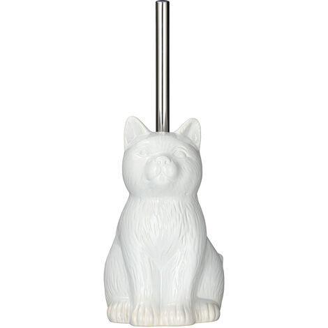 WENKO WC-Garnitur Cat Weiß Keramik, Weiß, Keramik weiß