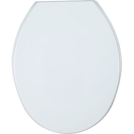 WENKO WC-Sitz Aurora, Weiß, Weiß, Thermoplast weiß , Kunststoff weiß