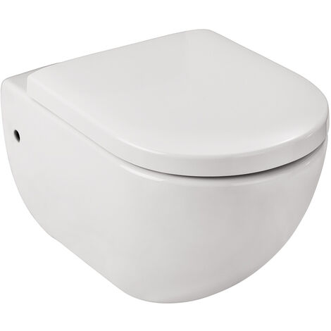 WENKO WC-Sitz Exclusive Nr. 1, aus antibakteriellem Duroplast, mit Absenkautomatik, Weiß, Duroplast weiß , Edelstahl rostfrei silber matt