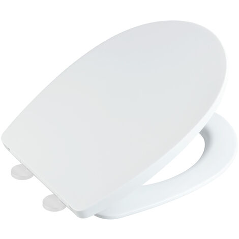 WENKO WC-Sitz Tilos, Toilettensitz mit Absenkautomatik, WC-Deckel mit Fix-Clip Hygiene Befestigung