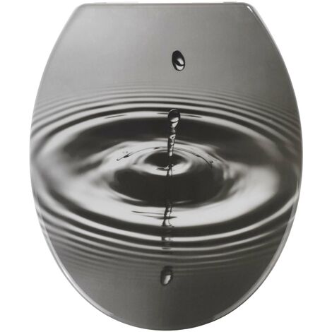 (20) WC-Sitz Waterdrop grau,Easy-Close,Durop