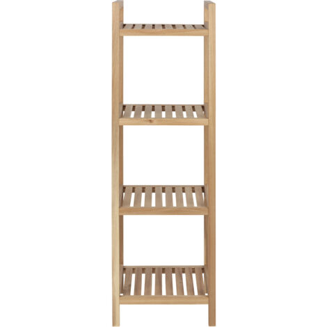 WENKO Wohnregal 4 Etagen Acina, Maße: 35 x 110 x 35 cm, Braun, Holz natur