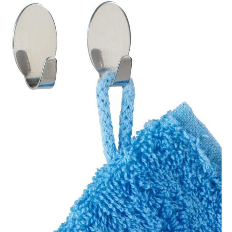 Wand Haken Kleider Garderoben Handtuch Badezimmer Aufhänger 4er Set Zwerg - Silber Glänzend - Wenko
