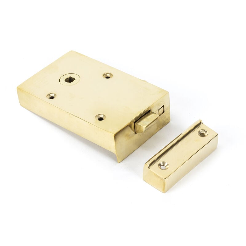 From The Anvil - Polished Brass Left Hand Bathroom Latch