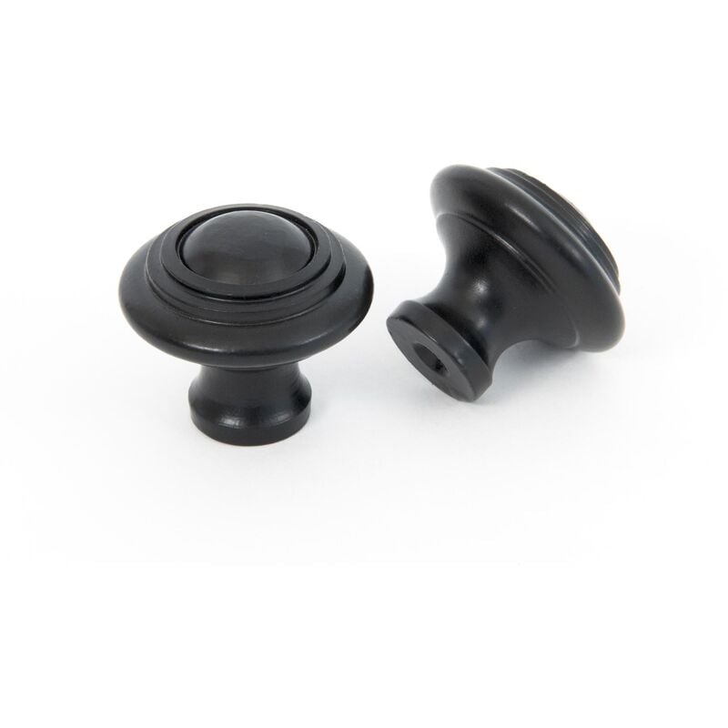 From The Anvil - Black Cabinet Knob - Small