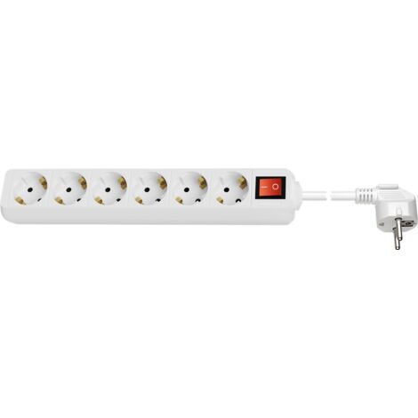 Wentronic 38845 base múltiple 5 m 6 salidas AC Interior Blanco