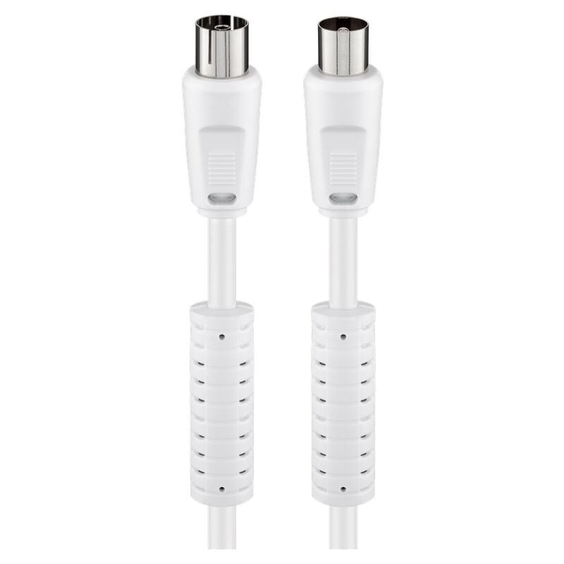 

Cable Antena TV Macho Hembra Filtros BLANCO 2,5m