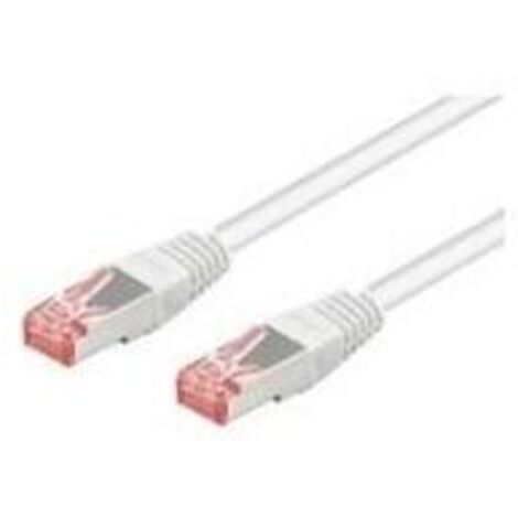 Wentronic 93502 - Cable Ethernet con Conectores RJ45 (1 m, SSTP, PIMF, Cat 6), Color Color Blanco