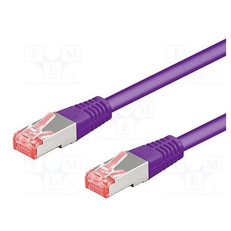 Wentronic 93541 - Cable Ethernet con Conectores RJ45 (3 m, SSTP, PIMF, Cat 6), Color púrpura