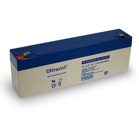 Wentronic Batterie au plomb Ultracell 12 V 2,4 Ah FastOn 187-4,8 mm (Import Allemagne) (UL2.4-12)