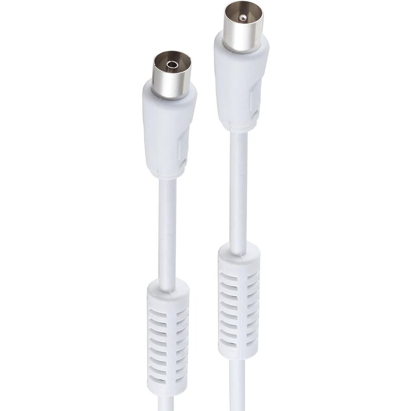 

Cable antena de TV de 80 Ohm con ferrita 1.5 M Blanco