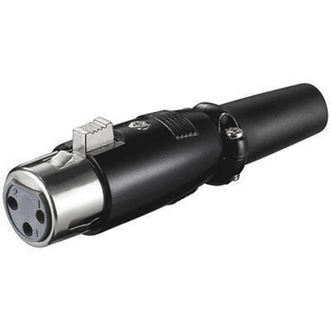 Wentronic Goobay Microphone Jack 3pin Negro - Conector (3pin, Negro, 1 Pieza(s))