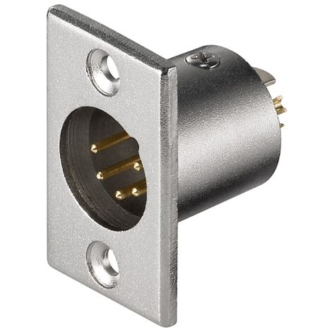 Wentronic Goobay XLR 186-5 G XLR M 5 Pin Acero Inoxidable - Conector (XLR M 5 Pin, Acero Inoxidable, 1 Pieza(s))