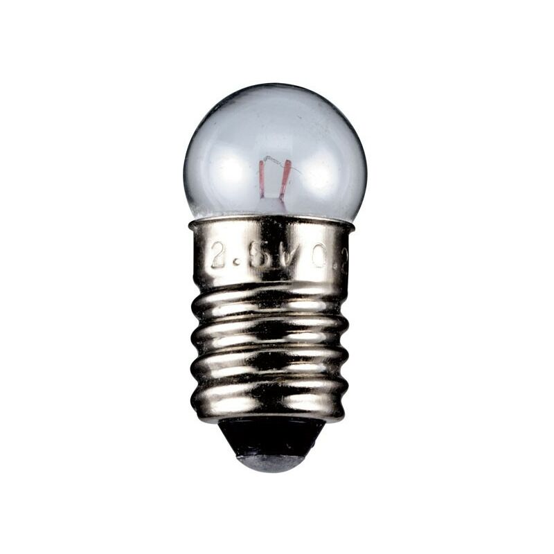 Goobay - Ampoule globulaire pour Lampe torche, 0,3 w, culot E10, 6 v (dc), 50 mA (9590)