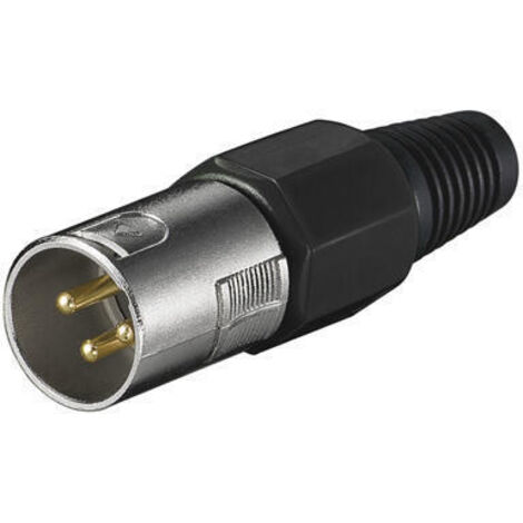 Wentronic Microphone Plug 3pin Negro - Conector (Negro)
