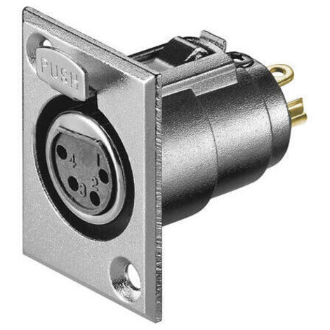 Wentronic XLR 187-4 G XLR FM 4 Pin Acero Inoxidable - Conector (Acero Inoxidable)