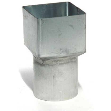 Wentzel zinc échappement carré x rond 100x80 mm