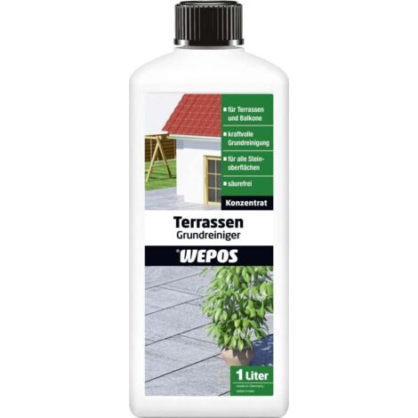 Wepos Terrassengrundreiniger 1 L Balkon Steinoberflächen Reiniger