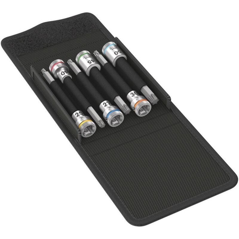 Set Embout de tournevis avec fonction de maintien 3/8 T25-50 long 6-unités Wera
