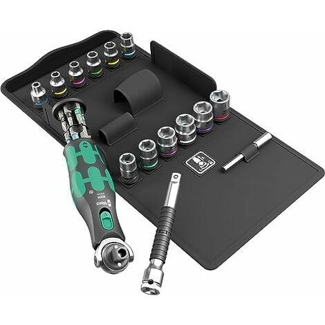 Wera 05004284001 8009 Cyclop Pocket Set 3, juego de carracas, 27 piezas