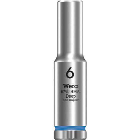 Wera 05004503001 Chiave a Bussola 1/4", Blu, 6.0 mm