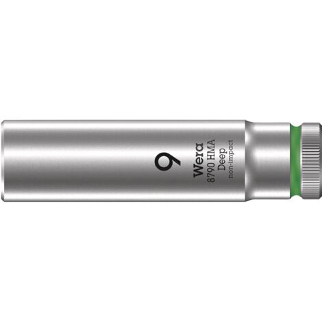 Wera 05004506001 Chiave a Bussola 1/4", Verde, 9.0 mm