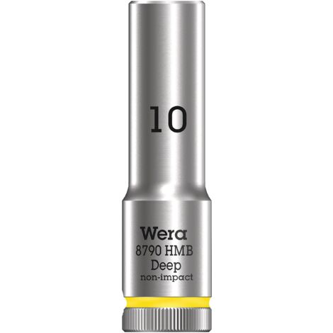 Wera 05004532001 Chiave a Bussola 3/8", Giallo Brillante, 10.0 Mm
