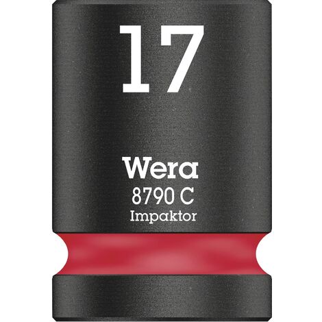 Wera 05004574001 Chiave a Bussola 1/2", Rosso, 17.0 Mm