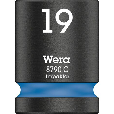 Wera 05004576001 Chiave a Bussola 1/2", Blu, 19.0 Mm