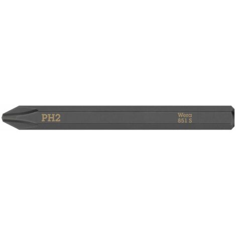 WERA 05018161001 Bit 851 S PH 2 x 70 mm 1/4  PH 2 Länge 70 mm