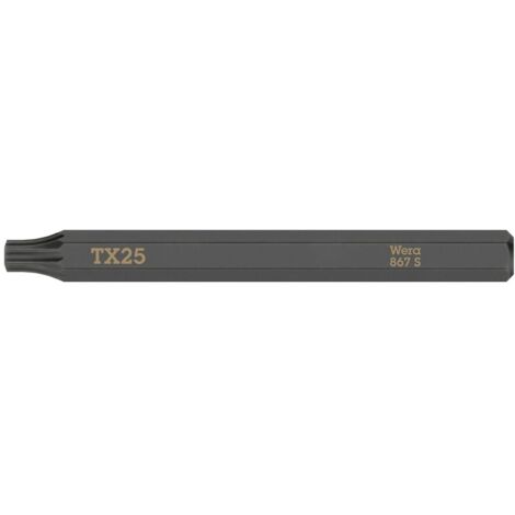 WERA 05018168001 Bit 867 S TORX 25 x 70 mm 1/4  TORX 25 Länge 70 mm