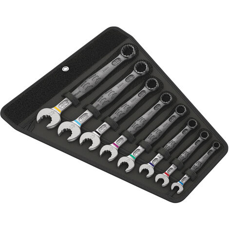 Wera 05020241001 6003 Joker 8 Imperial Set 1 Ring-Maulschlüssel-Satz 11teilig Schlüsselweite (Metris