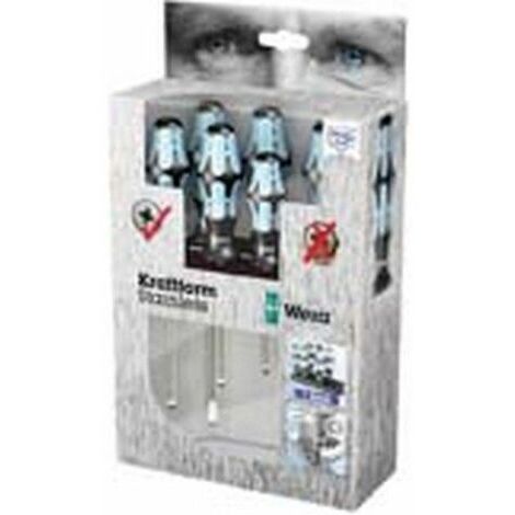Wera 05032060001 - 3334/6 Screwdriver set, stainless and rack, 6 pieces