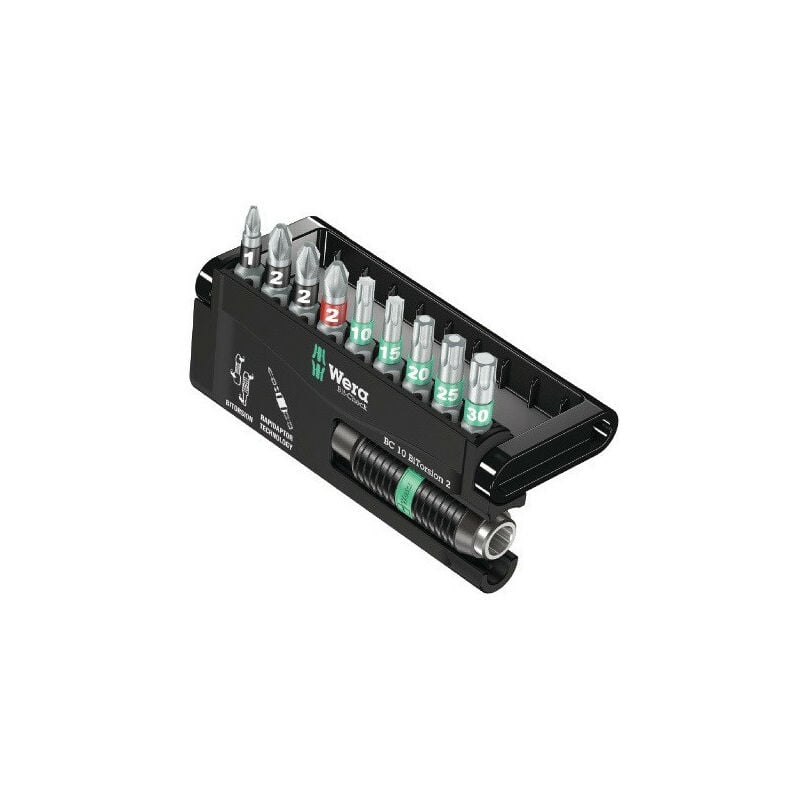 

Surtido de puntas Bit-Check 10 BiTorsion 2 10 piezas PH / PZD / TX - Wera