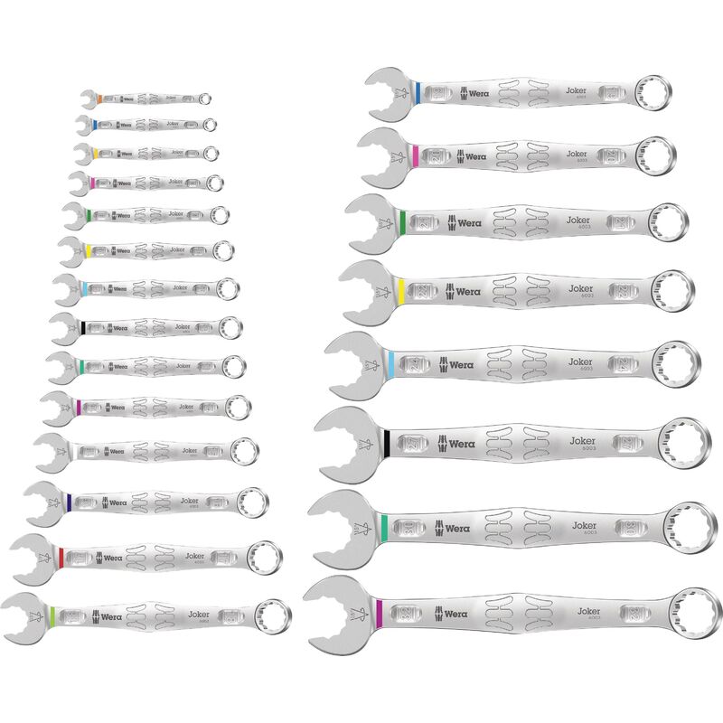 Wera - 05020232001 6003 Joker 22 Set 1 Jeu de clés mixtes 22 pièces Ouverture de clé (métrique) 8 - 23 mm W818682