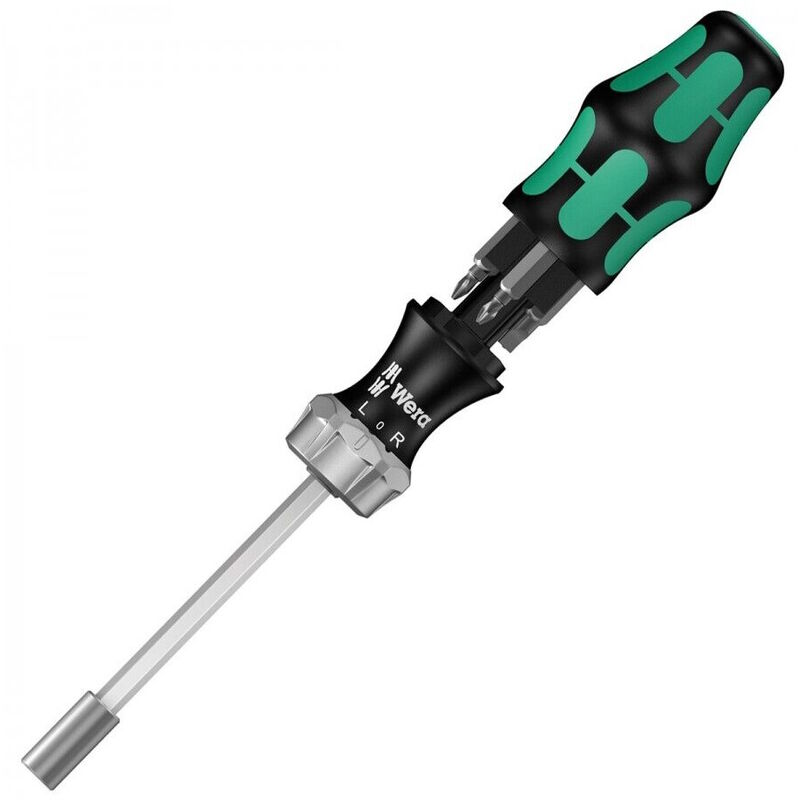 Wera - 073660 Ratcheting Bit Screwdriver Kraftform Kompakt 1/4' Hex Ratchet