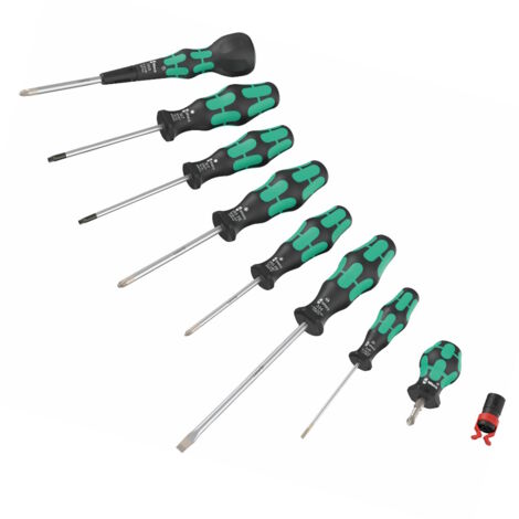 Wera 134029 9 Piece 9528 Ball Grip Set 2 Screwdriver Set Pozi Torx Slotted