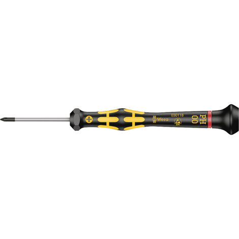 Wera 1550 PH Kraftform Micro 05030118001 ESD Kreuzschlitz-Schraubendreher PH 00 Klingenlänge: 40 mm
