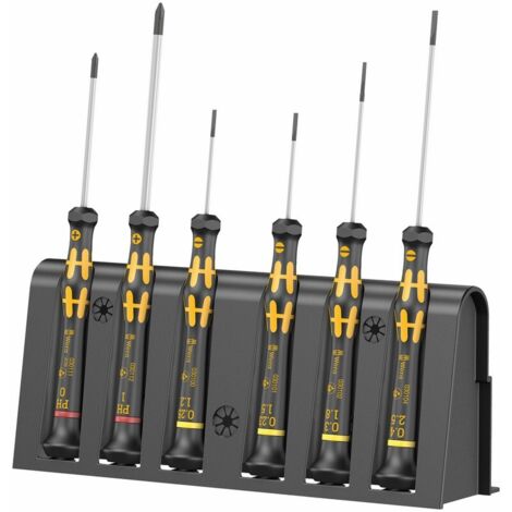 Wera 1578 A/6 antistatique (ESD) Jeu de tournevis 6 pièces vis à fente, cruciforme Phillips C51091