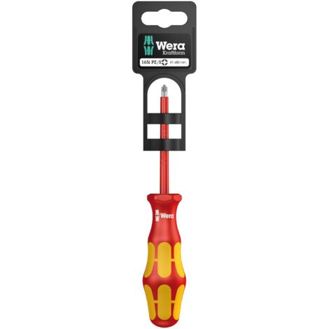 Wera, 165 i PZ/S SB VDE Giravite isolato per viti PlusMinus (Pozidriv/a taglio), PZ/S  1 x 80 mm