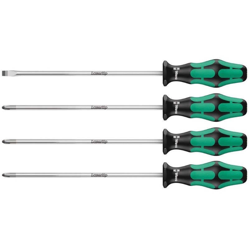 Wera - 347736 Kraftform Plus 4 Piece Screwdriver Set – 200mm Long