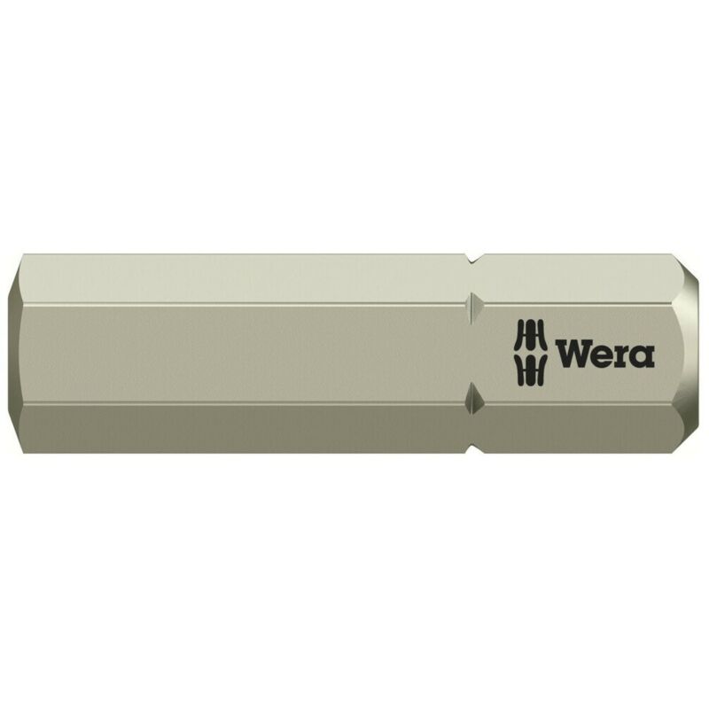 Wera 3840/1 Ts 6Kt-Bits, Edelstahl, Schlüsselweite (Zöllig) 1/4', Länge 25 Mm 10 Stk