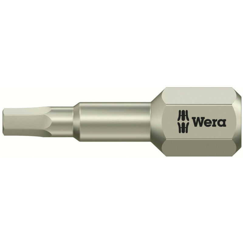 Wera 3840/1 Ts 6Kt-Bits, Edelstahl, Schlüsselweite (Zöllig) 7/64", Länge 25 Mm 10 Stk