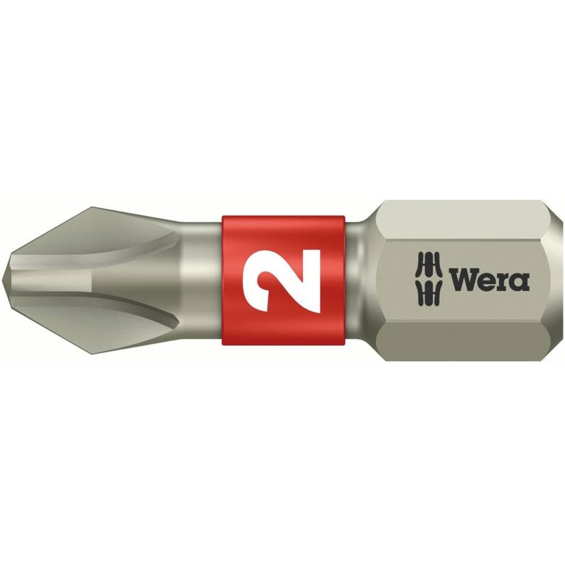 Image of Wera - 3851/1 ts ph 1 x 25 mm 05071010001 Inserto a Croce ph 1 Acciaio inox d 6.3 1 pz.