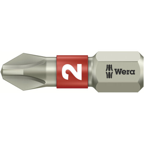 Wera 3851/1 TS PH 2 X 25 MM 05 071011 001 Kreuzschlitz-Bit PH 2 Edelstahl  D 6.3 1 St.