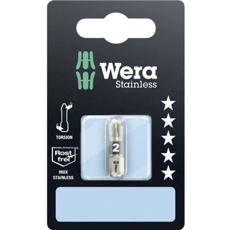 Wera 3855/1 TS SB SiS 05073614001 Inserto a Croce PZ 2 Acciaio inox D 6.3 1 pz.